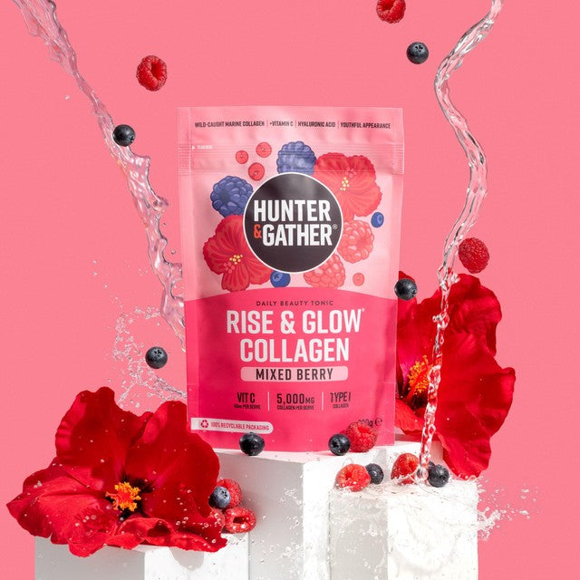 Hunter and Gather collagen powder mixed berry flavour 300g, UK version