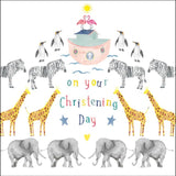 Woodmansterne Noahs Ark Christening Card, imported from the UK