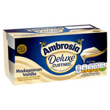 Ambrosia Deluxe Custard Madagascan Vanilla dessert pots 2 x 120g - British product
