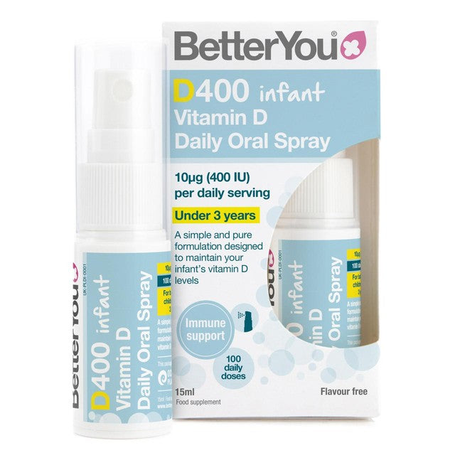 BetterYou D400 Vitamin D oral spray for children under 3 years 15ml - British product