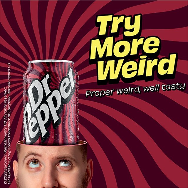 Dr Pepper Regular Cola Soft Drink 8 x 330ml multipack - British product