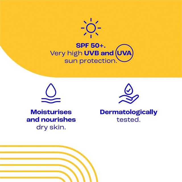 E45 SPF 50+ sun cream lotion 180ml, UK version