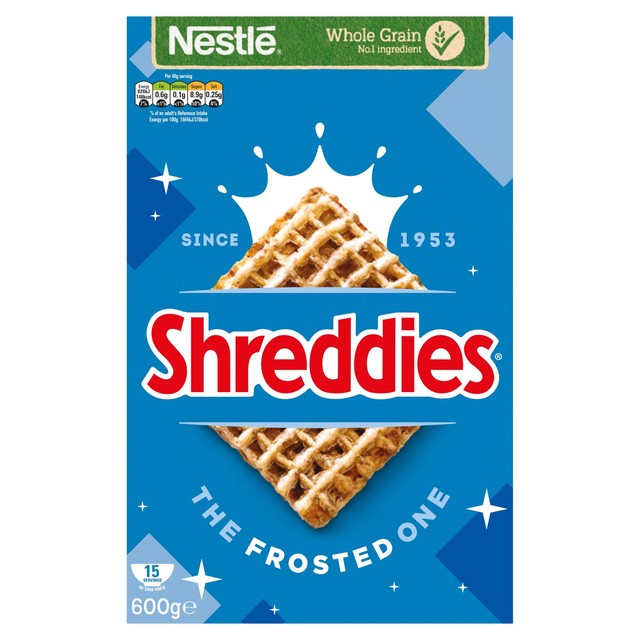 Nestle Shreddies Frosted Breakfast Cereal 600g (British brand)
