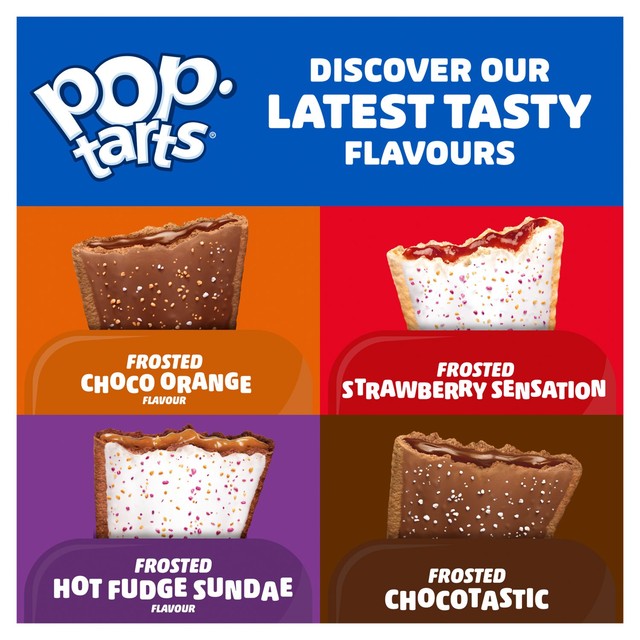 Kellogg's Pop Tarts Chocolate Orange pastry snack bars 8 x 48g - British product