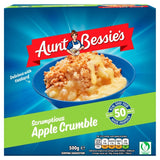Aunt Bessie's apple crumble dessert - British product