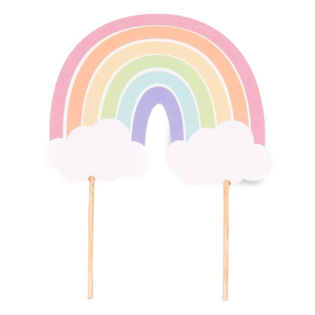 Anniversary House pastel rainbow cake topper - British product