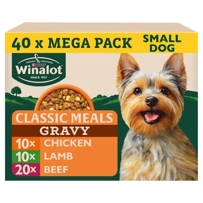 M&S Winalot Meaty Chunks Small Dog Mixed in Gravy Complete Wet Dog Food 40 x 85g- Buy online at McGrocer