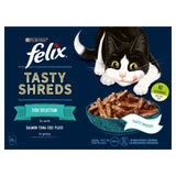 Felix Tasty Shreds Fish Selection in Gravy wet cat food 12 x 80g - British product