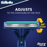 Gillette Blue II Plus Slalom Disposable Razors 8 pack, UK version