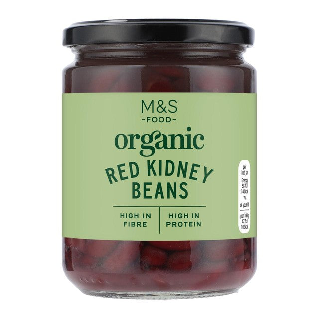 M&S organic red kidney beans in water, imported from the UK