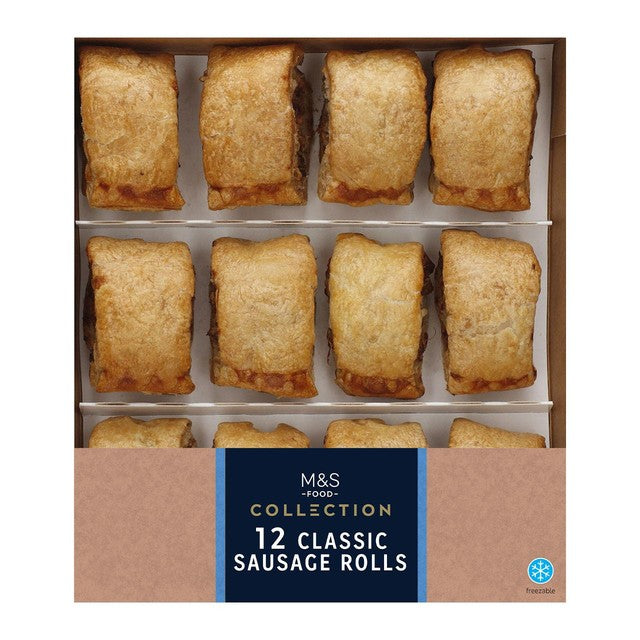 M&S Classic Pork sausage rolls 324g, imported from the UK