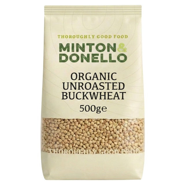 Minton & Donello organic unroasted buckwheat cereal 500g imported from the UK