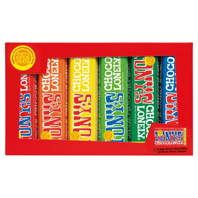 Tony's Chocolonely Rainbow Tasting Pack chocolate selection box 288g (British brand)