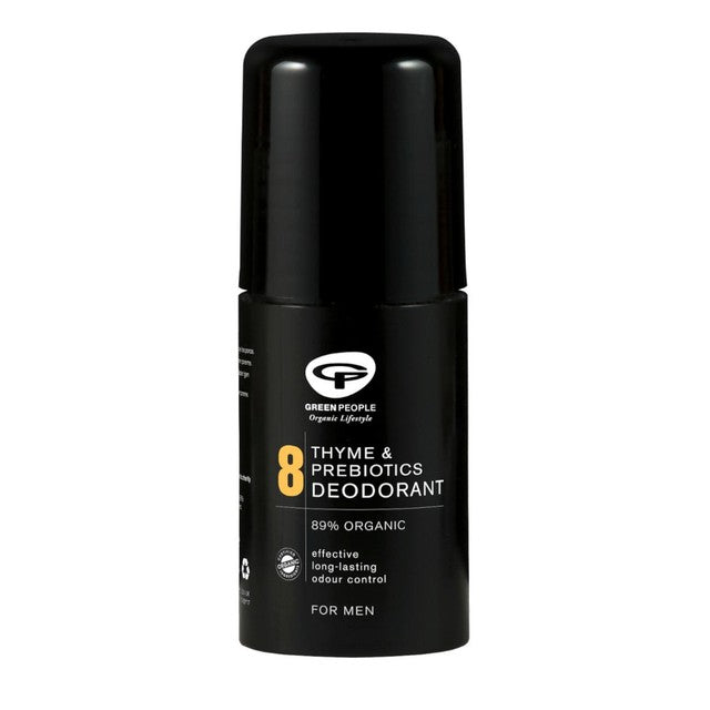 Green People Men's Thyme & Prebiotics Deodorant 75ml, UK version