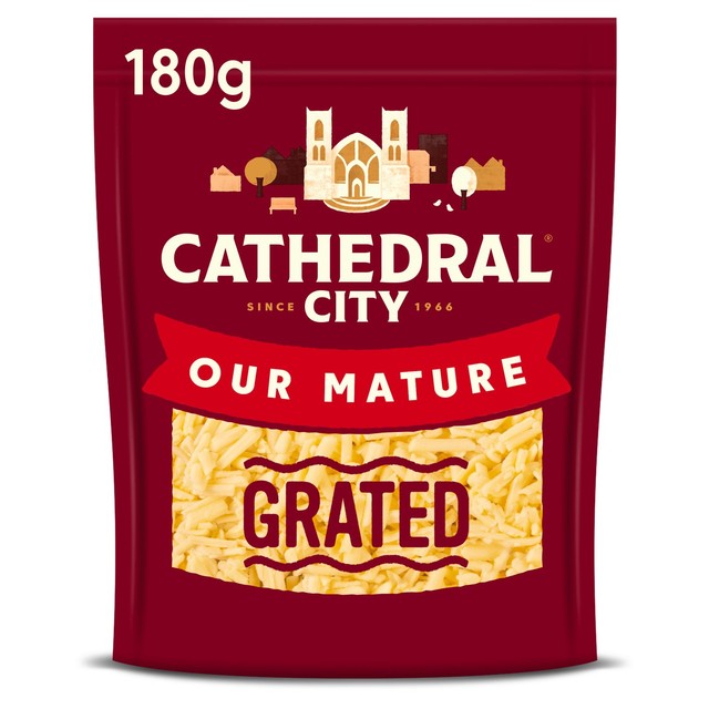 Cathedral City Mature Grated Cheddar Cheese 180g - British product