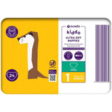 Ocado Kiddo Ultra-Dry nappies Size 1 (2-5kg), imported from the UK