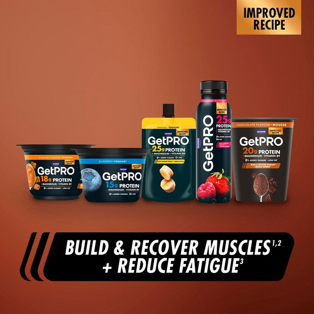 GetPro Chocolate Hazelnut High Protein Pudding 180g, UK version