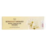 M&S white chocolate rounds biscuits 200g, imported from the UK