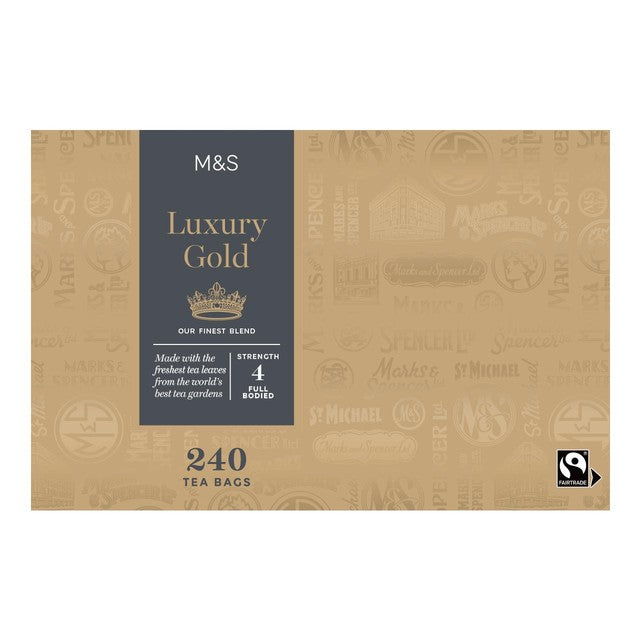 M&S gold tea bags 240 pack, imported from the UK