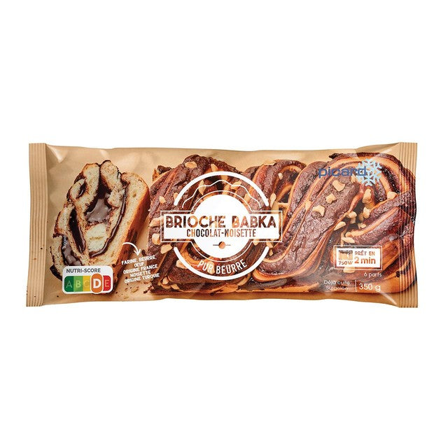 Picard chocolate and hazelnut babka brioche 350g, imported from the UK