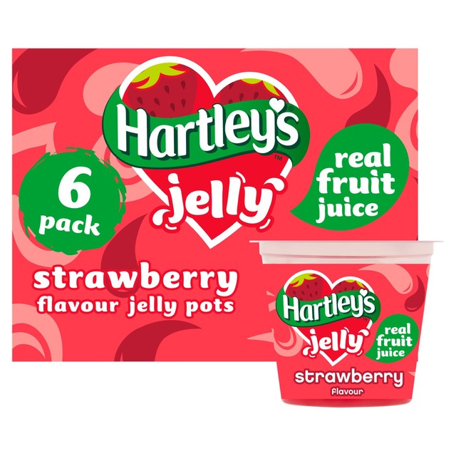 Hartley's Strawberry Jelly Pots 6 x 125g, UK version