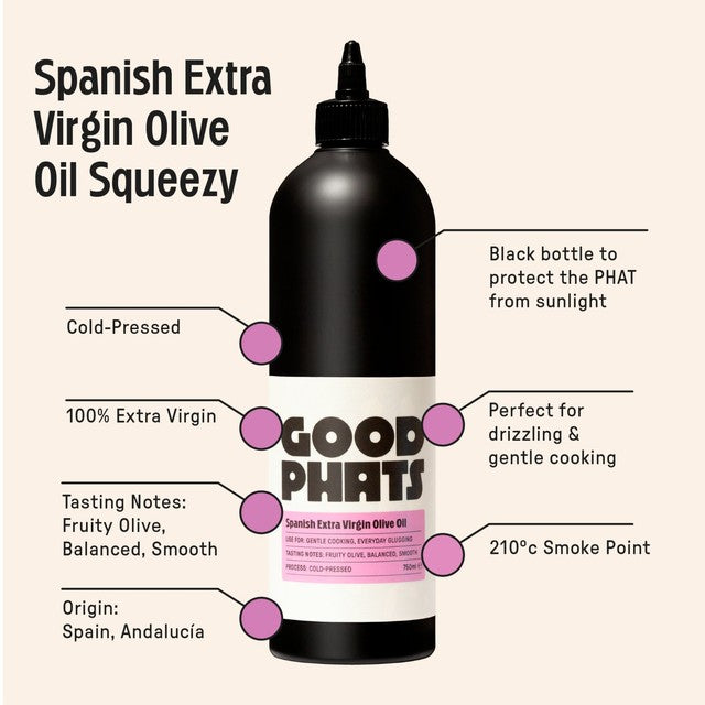 Good Phats Spanish extra virgin olive oil 750ml, UK version