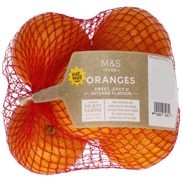 M&S Select Farms Oranges 5 per pack, imported from the UK
