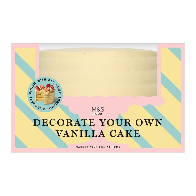 M&S vanilla cake decorate your own, imported from the UK