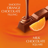 Lindt chocolate bar milk orange 38g, UK version