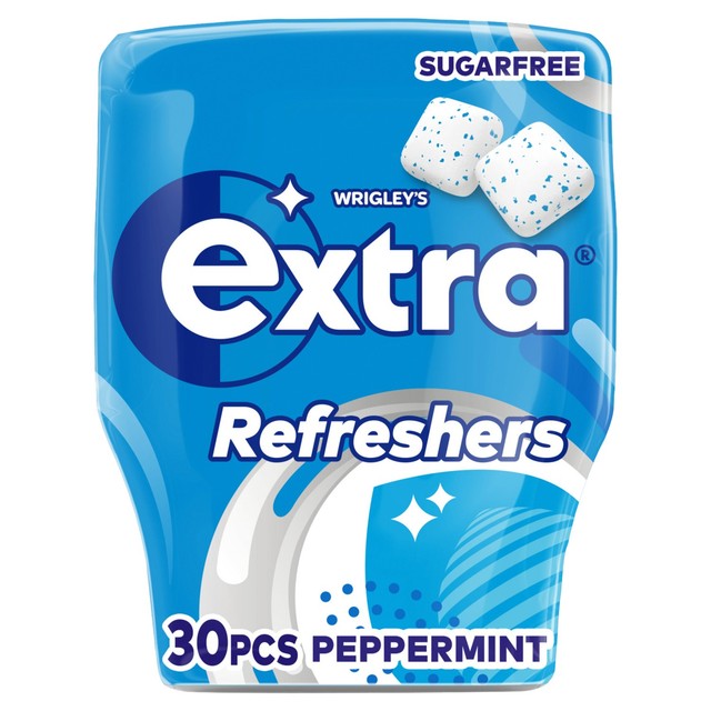 Wrigley's Extra peppermint sugarfree chewing gum bottle 30 pieces - British product
