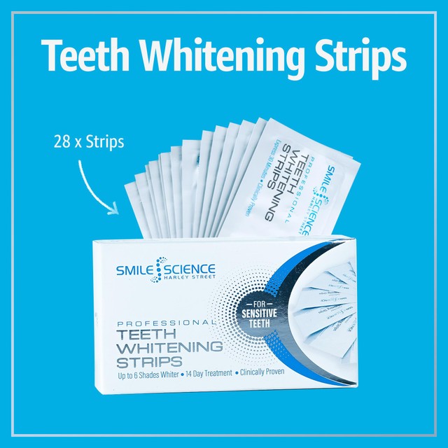 Smile Science professional teeth whitening strips 28 strips (British brand)