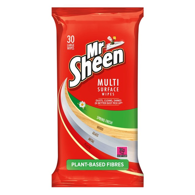 Mr Sheen Spring Fresh multi-surface cleaning wipes, imported from the UK