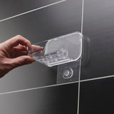 Addis Invisifix clear soap dish tray with wall mount storage - British product