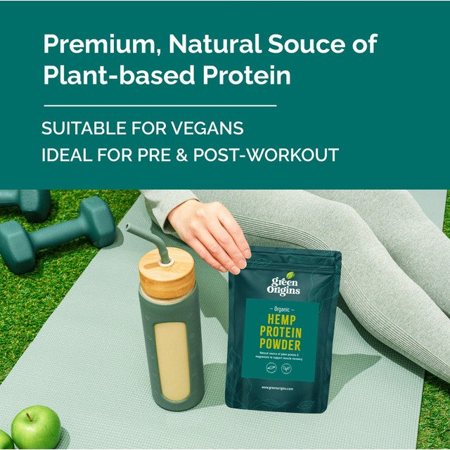 Green Origins Organic Raw Hemp Protein Powder 250g, UK version