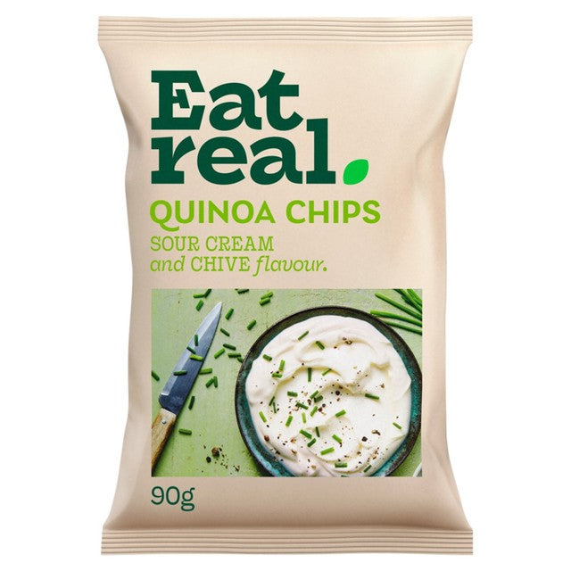 Eat Real Quinoa Chips Sour Cream & Chive 90g - British product