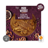 M&S Made Without Coffee Walnut Cake 390g, imported from the UK