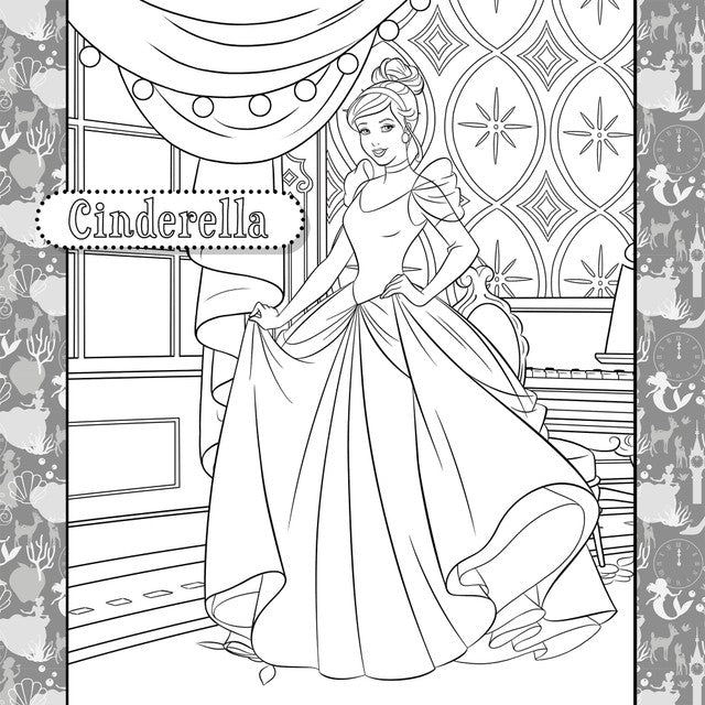 Igloo Books Disney Princess colouring set with pens, UK version