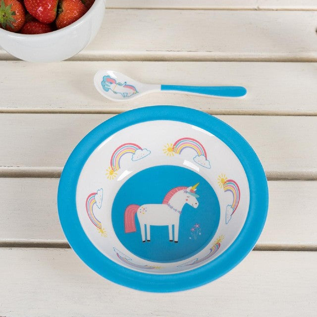 Rex London unicorn design melamine bowl 300ml, imported from the UK