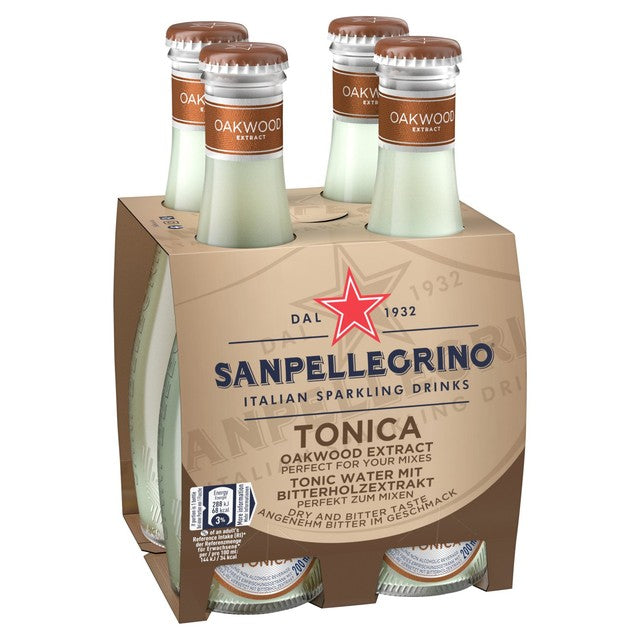 San Pellegrino Oakwood Tonic Water 4x200ml (British brand)
