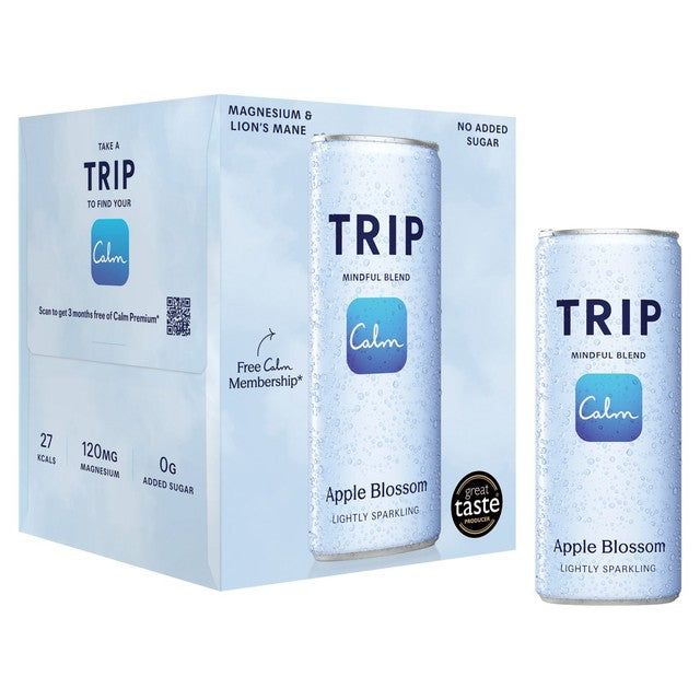 TRIP Apple Blossom sparkling functional drink - British product