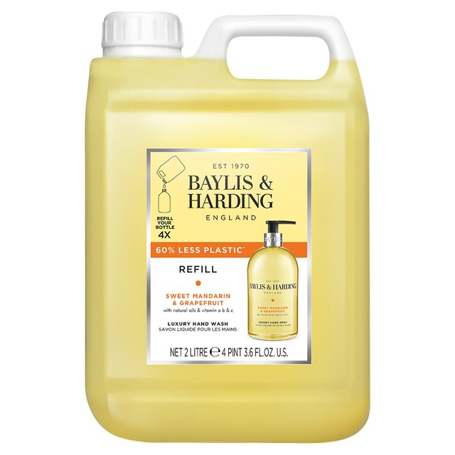 Baylis Harding sweet mandarin grapefruit hand wash refill 2L - British product