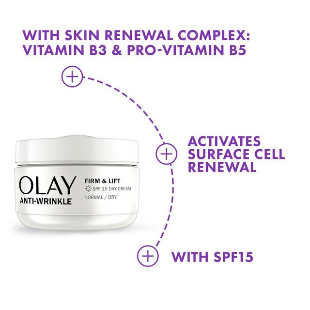 Olay anti-wrinkle firm and lift day cream 50ml, imported from the UK