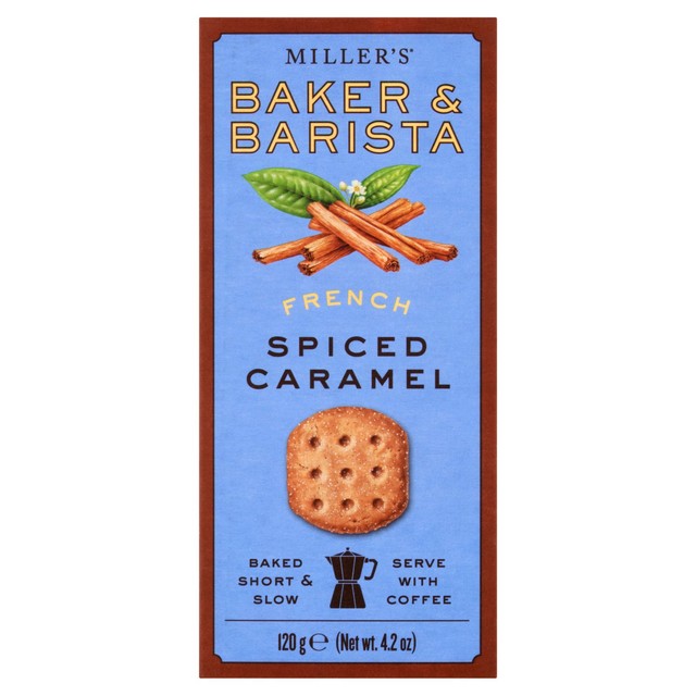 MILLER'S Spiced Caramel Biscuits 120g, imported from the UK