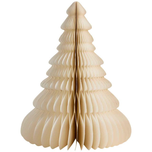 M&S paper Christmas tree decoration cream 1.5ft, imported from the UK