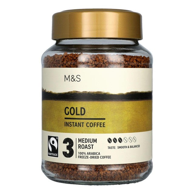 M&S Fairtrade Gold instant coffee 200g, imported from the UK