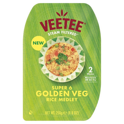 Veetee Super 6 Golden Veg Gemüse-Reis-Mischung 250g