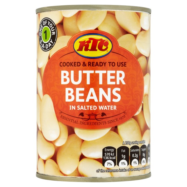 KTC butter beans in salted water 400g, UK version