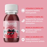 PLENISH Kids Strawberry Shot 60ml, imported from the UK