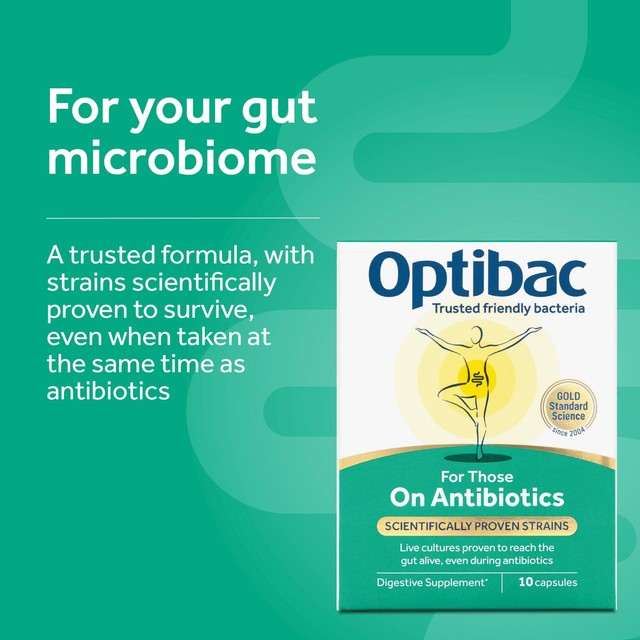 Optibac Probiotics For Those On Antibiotics 10 capsules, imported from the UK