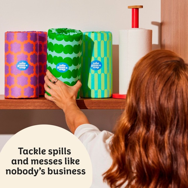 Who Gives a Crap recycled kitchen roll 120 sheets, imported from the UK